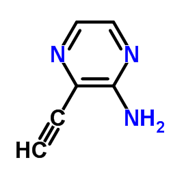 2-氨基-3-乙炔基吡嗪结构式