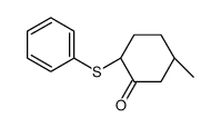(5R)-5-Methyl-2-(phenylthio)-cyclohexanone (Mixture of Diastereomers) Structure