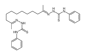 1-phenyl-3-[(E)-[(11E)-11-(phenylcarbamothioylhydrazinylidene)dodecan-2-ylidene]amino]thiourea结构式