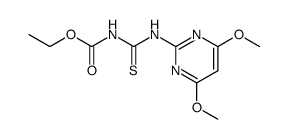 1-(ethoxycarbonyl)-3-(4,6-dimethoxy-pyrimidine-2-yl)-thiourea结构式