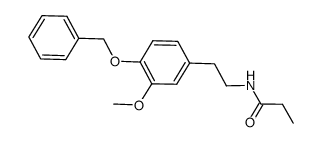 N-[2-(4-benzyloxy-3-methoxyphenyl)ethyl]propionamide结构式