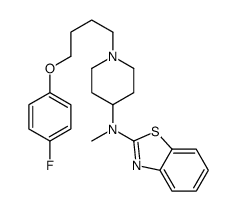 N-[1-[4-(4-fluorophenoxy)butyl]piperidin-4-yl]-N-methyl-1,3-benzothiazol-2-amine结构式