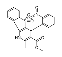 methyl 2-methyl-4-(2-nitrophenyl)-5,5-dioxo-1,4-dihydro-[1]benzothiolo[3,2-b]pyridine-3-carboxylate结构式