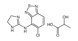 5-chloro-N-(4,5-dihydro-1H-imidazol-2-yl)-2,1,3-benzothiadiazol-4-amine,2-hydroxypropanoic acid结构式