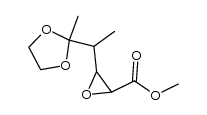 methyl 3-(1-(2-methyl-1,3-dioxolan-2-yl)ethyl)oxirane-2-carboxylate结构式