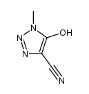 5-Hydroxy-1-methyl-1,2,3-triazole-4-carbonitrile结构式