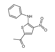 5-acetyl-2-phenylamino-3-nitrothiophene Structure