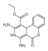 Ethyl 2,4-diamino-3,10b-dihydro-5-oxo-5H-<1>benzopyrano<3,4-c>pyridine-1-carboxylate结构式