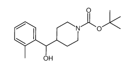 4-[(hydroxy)(o-tolyl)methyl]piperidine-1-carboxylic acid tert-butyl ester结构式