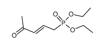 (E)-(4-Oxo-2-pentenyl)phosphonsaeure-diethylester结构式