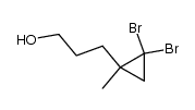 3-(2,2-dibromo-1-methycyclopropyl)-1-propanol结构式