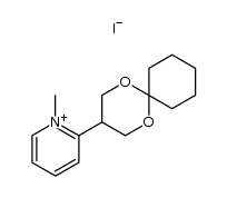 1-methyl-2-(1,5-dioxaspiro[5.5]undecan-3-yl)pyridin-1-ium iodide Structure