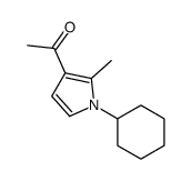 1-(1-cyclohexyl-2-methylpyrrol-3-yl)ethanone Structure