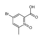 4-bromo-6-methyl-1-oxidopyridin-1-ium-2-carboxylic acid Structure