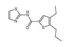 4-ethyl-5-propyl-thiophene-2-carboxylic acid thiazol-2-ylamide Structure