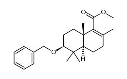 Methyl (4aR,6S,8aS)-6-(benzyloxy)-3,4,4a,5,6,7,8,8a-octahydro-2,5,5,8a-tetramethylnaphthalene-1-carboxylate结构式