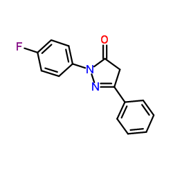 2-(4-Fluorophenyl)-5-phenyl-2,4-dihydro-3H-pyrazol-3-one结构式
