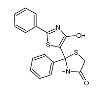 2-(4'-hydroxy-2'-phenylthiazol-5'-yl)-2-phenylthiazolidin-4-one结构式