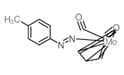 carbon monoxide,cyclopenta-1,3-diene,(4-methylphenyl)iminoazanide,molybdenum Structure