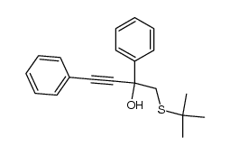 1-(tert-butylthio)-2,4-diphenylbut-3-yn-2-ol结构式