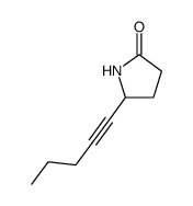 2-Pyrrolidinone, 5-(1-pentynyl)- (9CI) Structure