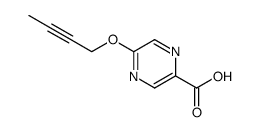 5-(but-2-yn-1-yloxy)pyrazine-2-carboxylic acid结构式