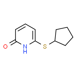 2(1H)-Pyridinone,6-(cyclopentylthio)-(9CI) structure