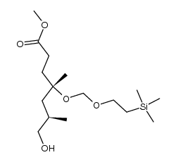 (4S,6R)-methyl 7-hydroxy-4,6-dimethyl-4-(2-trimethylsilylethoxymethoxy)heptanoate结构式