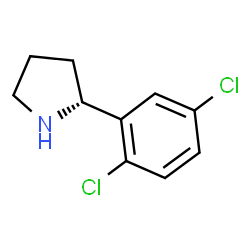 (R)-2-(2,5-二氯苯基)吡咯烷结构式