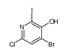 4-bromo-6-chloro-2-iodopyridin-3-ol结构式