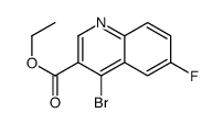 4-溴-6-氟喹啉-3-甲酸乙酯结构式