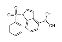 (1-(Phenylsulfonyl)-1H-indol-4-yl)boronic acid Structure