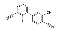 3-(4-cyano-3-hydroxyphenyl)-2-fluorobenzonitrile结构式
