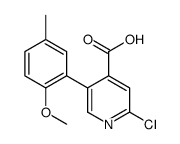 2-chloro-5-(2-methoxy-5-methylphenyl)pyridine-4-carboxylic acid结构式