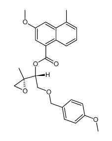 (2R,3S)-3,4-epoxy-1-(4-methoxyphenyl)methoxy-3-methylbutan-2-yl 3-methoxy-5-methyl-1-naphthoate结构式