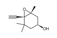 (-)-(1R,3S,6R)-6-ethynyl-1,5,5-trimethyl-7-oxabicyclo[4.1.0]heptan-3-ol结构式