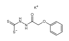 potassium 2-(2-phenoxyacetyl)hydrazinecarbodithioate Structure