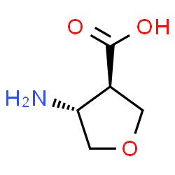 3-Furancarboxylic acid,4-aminotetrahydro-,(3R,4R)-rel- Structure