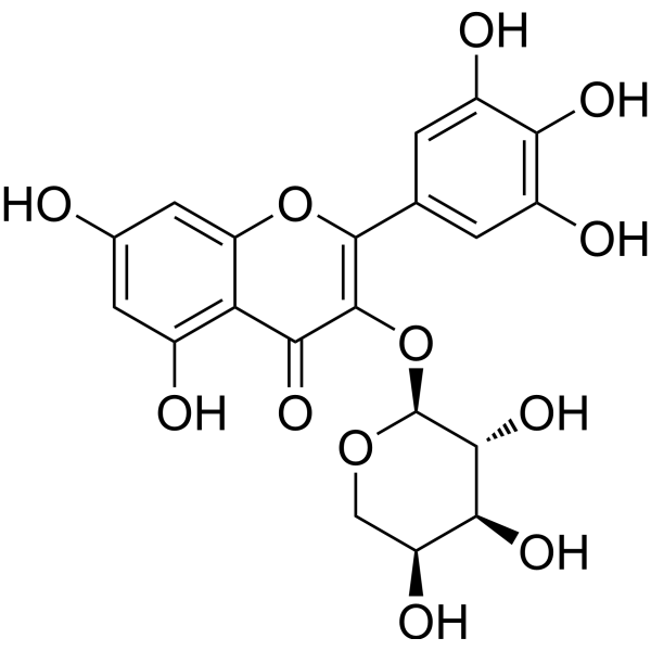 Myricetin 3-O-α-L-arabinopyranoside Structure