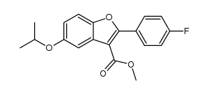 methyl 2-(4-fluorophenyl)-5-[(1-methylethyl)oxy]-1-benzofuran-3-carboxylate结构式