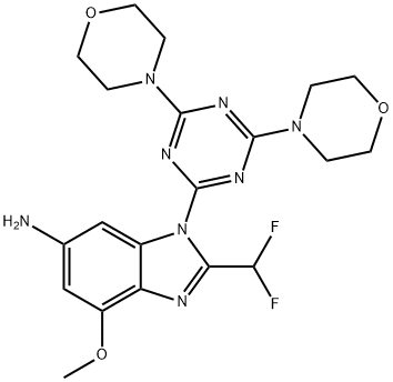6-amino-4-methoxy analogue of ZSTK474 (Compound 10w)结构式