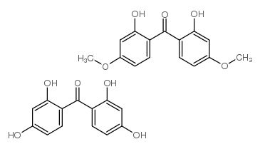 2,2'4,4'-tetrahydroxybenzophenone and 2,2'-dihydroxy-4,4'-dimethoxybenzophenone Structure