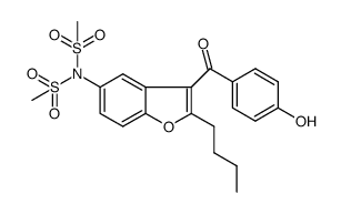 2-n-butyl-3-(4-hydroxy-benzoyl)-5-bis-(methylsulfonamido)-benzofuran结构式