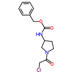 Benzyl [1-(chloroacetyl)-3-pyrrolidinyl]carbamate结构式