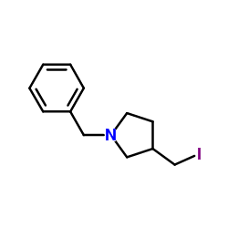 1-Benzyl-3-(iodomethyl)pyrrolidine结构式