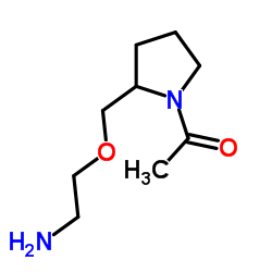 1-{2-[(2-Aminoethoxy)methyl]-1-pyrrolidinyl}ethanone Structure