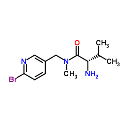 N-[(6-Bromo-3-pyridinyl)methyl]-N-methyl-L-valinamide结构式