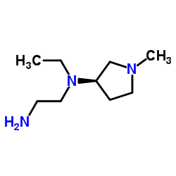 N-Ethyl-N-[(3R)-1-methyl-3-pyrrolidinyl]-1,2-ethanediamine结构式