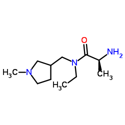 N-Ethyl-N-[(1-methyl-3-pyrrolidinyl)methyl]-L-alaninamide Structure