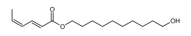 10-hydroxydecyl hexa-2,4-dienoate Structure
